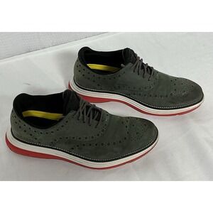Cole Haan OriginalGrand Wingtip Oxford Men's 7.5M Green Nubuck Leather C32069
